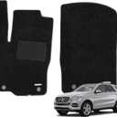 WENNEBIRD Superior Carpet Front Row Floor Mats for 2016-2019 Mercedes-Benz GLE-Class / 2012-2015 ML-Class (W166), 0.5-Inch Ultra-Thick, Noise-Reducing, All-Weather Waterproof Anti-Slip  2-Pc Set