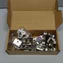 Ravinte 10 Pack 5 Pairs 1/2 inch Overlay Soft Close Hinges for Kitchen Cabinet Hinges Satin Nickel Hidden Hinges Stainless Steel Concealed Hinge self Closing