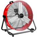 WARMLREC Industrial Fan 24 Inch Heavy Duty Drum 3 Speed 8100 CFM Air Circulation High Velocity Fan For Warehouse, Workshop, Factory, Commercial, Residential and Greenhouse Red