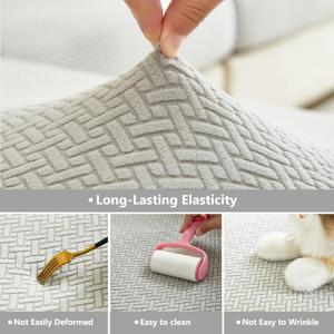 MAGICLULU Pet Sofa Cover Couch Cushion Covers Stretch Sofa Slipcover Living Room Decor Easy- Elastic Fit ,Gray