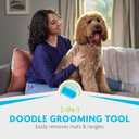 FURminator 2-in-1 Doodle Grooming Tool for Dogs, 1 Count, Dematting Tool with Comb for Mats, Tangles & Maintenance on Curly, Long, Silky & Wiry Coats