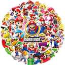 2 x 50pcs Cartoon Mario Stickers for Kids, Vinyl Waterproof Super Mario Bros Decal for Water Bottle Laptop Toy Sticker for DIY Decorate Bumper Phone Hard Hat Kids Teens Gifts