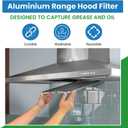 Filter Everything Range Hood Filter Replacement for Stove Exhaust Fan, Aluminum Vent Filter to Trap Grease & Smoke, Range Hood Grease Filters Filters, Universal Compatibility 97007696 & GE WB2X2052