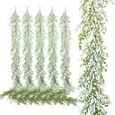 PENGYEE 6 Pack 5.57ft Artificial Greenery Garland, Leaf Garland for Room Decor, Garlands for Decoration, Fake Vines Hanging Plants for Home Bedroom Garden Wall Wedding Decor-040
