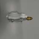 Flame King 300,000 BTU Horizontal Mounted 2-Stage Propane LP Regulator with POL for RVs, Vans, Trailers, Campers, 100LB Tanks, ASME Tanks, Generators