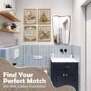 Winter Christmas Wall Art Decor, Retro Farmhouse Christmas Tree Red Bird Cardinal Prints Poster Wall Decorations for Bedroom Living Room Bathroom, 8x10 Set of 4 (Unframed)