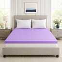 IULULU Gel-Infused Memory Foam Mattress Topper Twin Size, 4 Inch, Purple