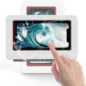 Topumt Shower Phone Holder Waterproof 360°Rotation,Wall Mount Phone Holder for Shower Bathroom Bathtub