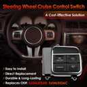 Steering Wheel Cruise Control Switch, Compatible with 2011-2018 Chrysler Dodge Jeep, 200 Town & Country RAM Challenger Grand Caravan Wrangler, and More, Electrical Speed Control, Replaces# 56046094AD