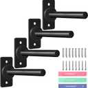 EVERYMATE Weight Plate Rack, Wall Mount Weight Plate Holder for Bumper Plates, Max Weight Capacity 330 lb, Home Gym Organizer (1-inch-4Pack)