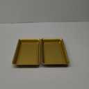 Vintage Farmhouse Decor Metal Vanity Tray(2 Pack),Countertop Guest Hand Towel Storage Organizer Tray Dispenser, Sturdy Holder for Perfume,Cosmetics, Jewelry, Makeup Bathroom Organizer Gold