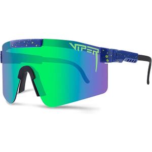 Pit Viper Sunglasses for Men Women  Unbreakable Retro 90s Sports Sunglasses with UV400 Protection & Adjustable Temples (C12)
