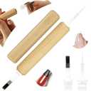 50Pcs Replacement Nail Polish Brush Kit,Dual-Ended Professional Nail Art Brush for Dip Powder Base Coat,Nail Polish Acrylic Brush with Flat Brush & Pointed Brush for DIY & Salon Use