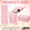 Moukeren 4 Pack Pink Gold Table Runner Decorations 12 x 108 Inch Sequin Rectangular Table Runners for Birthday Wedding Graduation New Years Party Decor