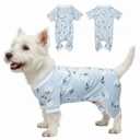 2026 New Cotton Dog Pajamas for Small & Medium Dogs - Soft Pet Onesie, Comfy Puppy Coat with Various Prints, Cute Pet Apparel for Dogs Magnolia Small