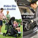 Graco Ready2Grow LX 2.0 Double Stroller, Twin Baby Stroller Features Bench Seat and Standing Platform Options, Compact Fold Perfect for Baby Travel, Clark, Manufacturing Date: 09/02/2025