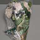 Wedding Bouquets Large for Bride Bridesmaid,White Champagne Artificial Roses Flowers for Wedding Church Decoration (9.5in)