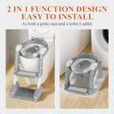 Potty Training Seat, Toddler Toilet Seat for Little Boys Girls, Potty Training Toilet with Urinals, Toddler Step Stool Ladder and Splash Guard (Gray)