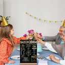 21st Birthday Party Decorations for Women Men, Black Gold Back in 2004 Birthday Decor Poster Acrylic Table Sign, 21st Birthday Party Supplies, Double-Sided