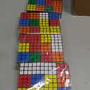 100 Pack Lot of Mini Magic Cubes, Twist Puzzle, Toys, 3x3 Magic Cube Mosaic, Brain Art, Favors, Gifts, Party Supplies for Boys and Girls
