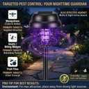 4 Pack Solar Bug Zapper Outdoor Waterproof Mosquito Repellent Outdoor Patio Mosquito Trap & Killer for Moths, Gnats, Flies, Small Flying Insect, Solar Powered Fly Zapper for Backyard, Garden