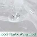 Obstal Clear Plastic Tablecloth 60 x 84 Inch, 100% Waterproof Oil-Proof Spill-Proof Vinyl PVC Table Cloth, Wipeable Rectangle Tablecloth Protector for Dining Table, Outdoor and Indoor Uses, Clear