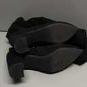 N.N.G Women Over the Knee Boots Thigh High Suede Black Block Low 2 Inch Heel Chunky Above Knee Winter Pointed toe, 39 