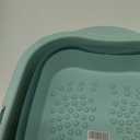 Collapsible Foot Spa Bath Massager for Dry Cracked Feet, Feet Soaking Tub with Massage Acupoint, Pedicure Foot Soak Basin Plastic Bucket with Handle (Green)