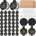 Geetery 50 Sets Inspirational Compact Mirror Bulk Employee Appreciation Gifts Round Makeup Mirror Personal Purse Pocket Mini Mirror with Thank You Tags and Organza Bags for Women Coworker Teacher