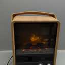 Shinic Electric Fireplace Heaters for Indoor Use,1500W Space Heater with Crackling Sound & 3D Realistic Flame, Safety Protection, Portable Fireplace Heater for Home Office Christmas Decoration, Oak (11.8" x 5.9" 14.6")