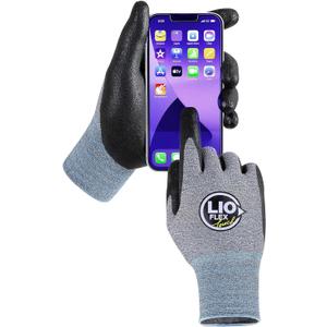 Safety Work Gloves with Touchscreen Fingers, 1 Pair Thin & Lightweight Working Gloves, Ideal for Warehouse Workers, Delivery Drivers, Nitrile Foam Coated Grip Gloves for Women and Men (Gray, M)