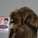 simkaylee Light Brown Wigs with Highlights for Women Synthetic 16 inch Medium Length Wigs with Bangs Natural Long Wavy Fringe wig Heat Resistant Hair for Daily Party Use (16 inch)