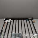 Babelio 31.5-55" No Bottom Bar Baby Gate Extra Wide, 2-in-1 Auto Close Dog Gate for The House, Stairs and Doorways, with Large Walk Thru Door, Black