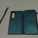 Vinich for Samsung Galaxy Z Fold 7 Wallet Case with Card Holder, Detachable Strap RFID Blocking Credit Slots Kickstand Shockproof Phone Cover Fit for Galaxy Z Fold 7 8.0" Green