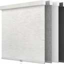 Astomi Blackout Pull-Down Window Shades, Cordless Free-Stop Blinds with Valance, Easy to Install and Efforless to Control, Ideal for Home and Office (22" W x 72" H, Linen Beige)