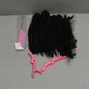 BEEOS Kinky Curly Human Crochet Hair 160g, Pre-Separated Knotless Invisible Crochet Human Hair Extensions for Women 20, Inch Natural Black