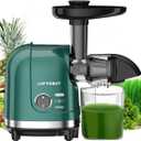 Cold Press Juicer Machine Slow Masticating Extractor for Celery Wheatgrass Spinach Ginger Cucumber Kale, 200W Motor, Easy Clean BPA-Free Dishwasher Safe, Fruit & Vegetable Juicers with Pulp Separation