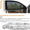 ZATOOTO Car Window Shades - Single Layer Car Window Screen for Front Side Sun Shade Elastic Mesh for Most Vehicles, Side Window Sun Shade Easy Installation, Breathable & Clear View