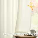 MIULEE Ivory Thermal Insulated Curtains 63 Inch Long 2 Panels Set for Summer Heat Blocking Non See Through Privacy Thick Semi Sheer Light Filtering Back Tab Window Drapes for Bedroom Living Room