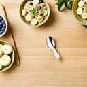 Unomor Stainless Steel Tea Scoop Short Handle Dessert Spoon for Coffee Sugar Spices Kitchen Use Compact and Dishwasher Safe (1pcsx3pcs)