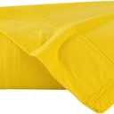 DELANNA Jersey Knit Flat Sheet Soft, Breathable, Cotton Rich T-Shirt Weave Jersey Top Sheet Only (YELLOW, TWIN)