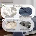 WDCOZY 100% Cotton Quilt Oversized King Size Bedspread, Pre-Washed 3-Piece Lightweight Soft Coverlet Set with 2 Pillow Shams, Modern Neutral Design Design All Season Bedding Set, Dusty Blue