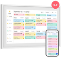 Skyzoo 15.6-Inch Digital Calendar – Schedule, Chore Chart, Meal Planner, Task Rewards System, Family Photo Display, Syncs with Online Calendars, Horizontal, Vertical & Wall-Mount