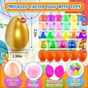 Prefilled Easter Eggs with Toys Inside, Plastic Eggs Fillers Basket Stuffers Easter Eggs Hunt Games Party Favors Gifts