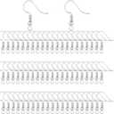 400 Pieces Stainless Steel Earring Hooks, Fish Hooks, French Wire Hooks, Coil and Ball Style Nickel-Free Ear Wires for Jewelry Making, Silver