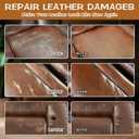 Brown Leather Repair Kit for Furniture, Leather Couch Repair Kit for Car Interior, Sofa, Car Seats and Purse with Super Easy Instructions, Restores Faux, Artificial, Genuine Pleather