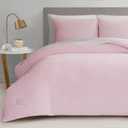 Juicy Couture Marshmallow Pink Velour Full/Queen Comforter Set - 3 Piece Luxury Bedding Ensemble