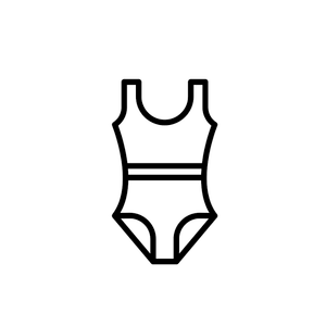 Women's Swimsuit, Black Color, Size M