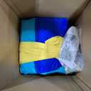 WELLFUNTIME 2 in 1 Inflatable Water Slide & Bouncy Castle with Blower, Water Park with Sprayers, Deep Pool, Dartboard & Basketball Hoop