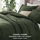Bedsure California King Comforter Set - Dark Green Soft Bedding for All Seasons, Cationic Dyed Bed Set, 3 Pieces, 1 California King Size Comforter (104"x96") and 2 Pillow Shams (20"x36"+2")
